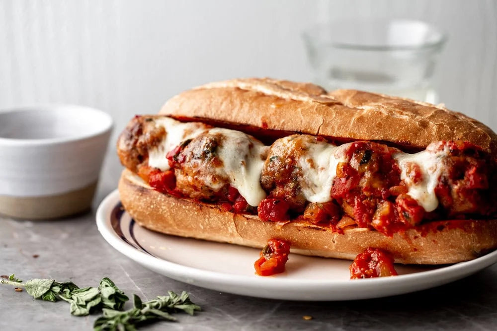 Chef Biagio’s Signature 11″ Meatball Sub on French Baguett